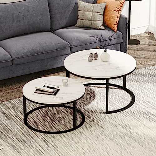 Yavrulu Siyah Ayak Sehpa | Ertaş Granit - Mermer Masa - Modoko - Masko