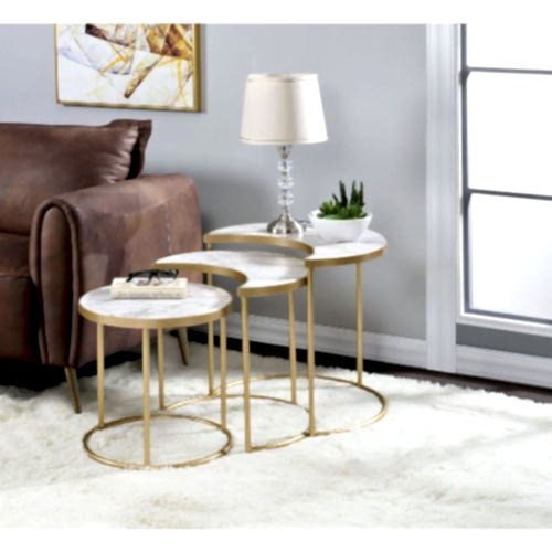 Hilal Yan Sehpa | Ertaş Granit - Mermer Masa - Modoko - Masko