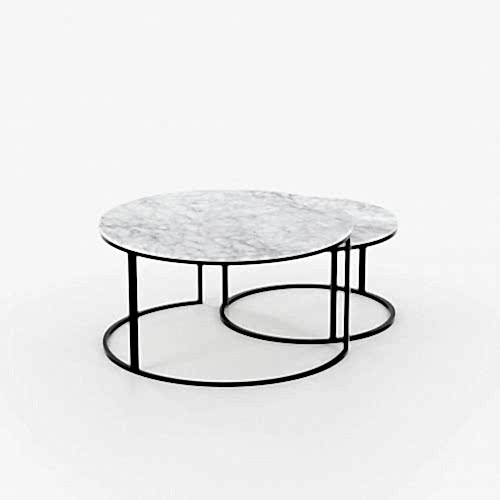 Calacatta Mermer Yan Sehpa | Ertaş Granit - Mermer Masa - Modoko - Masko