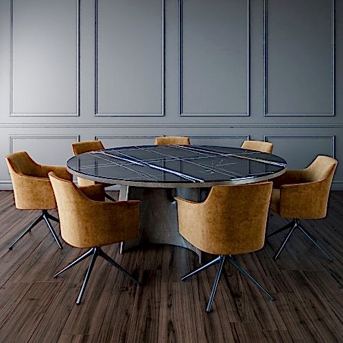 Nero Marquina Yemek Masası 2 | Ertaş Granit - Mermer Masa - Modoko - Masko