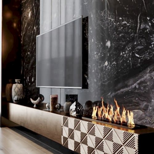 Mozaik Şömine | Ertaş Granit - Mermer Masa - Modoko - Masko